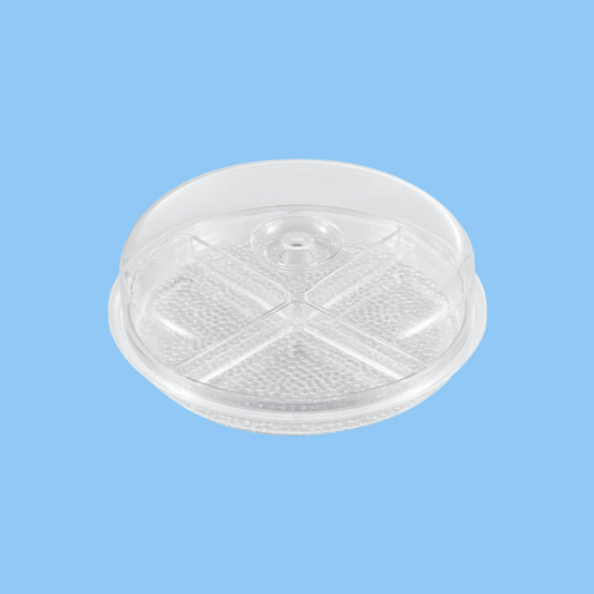Heena's Haven Round Acrylic Candy Box 12" with 4 Inner Bowls Set