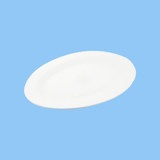 Heena's Haven 3 Piece Ivory Oval Plates Set