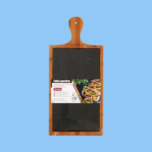 Heena's Haven Big Rectangular Bamboo Board with Slate