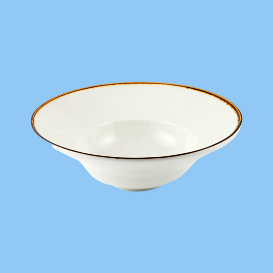 Heena's Haven Mocha Porcelain Pasta & Soup Plate