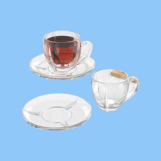 Heena's Haven 12 Piece Lavi Tea Glass 190 ml Set