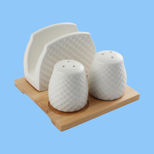 Heena's Haven Porcelain 3 Piece Table Condiment Set