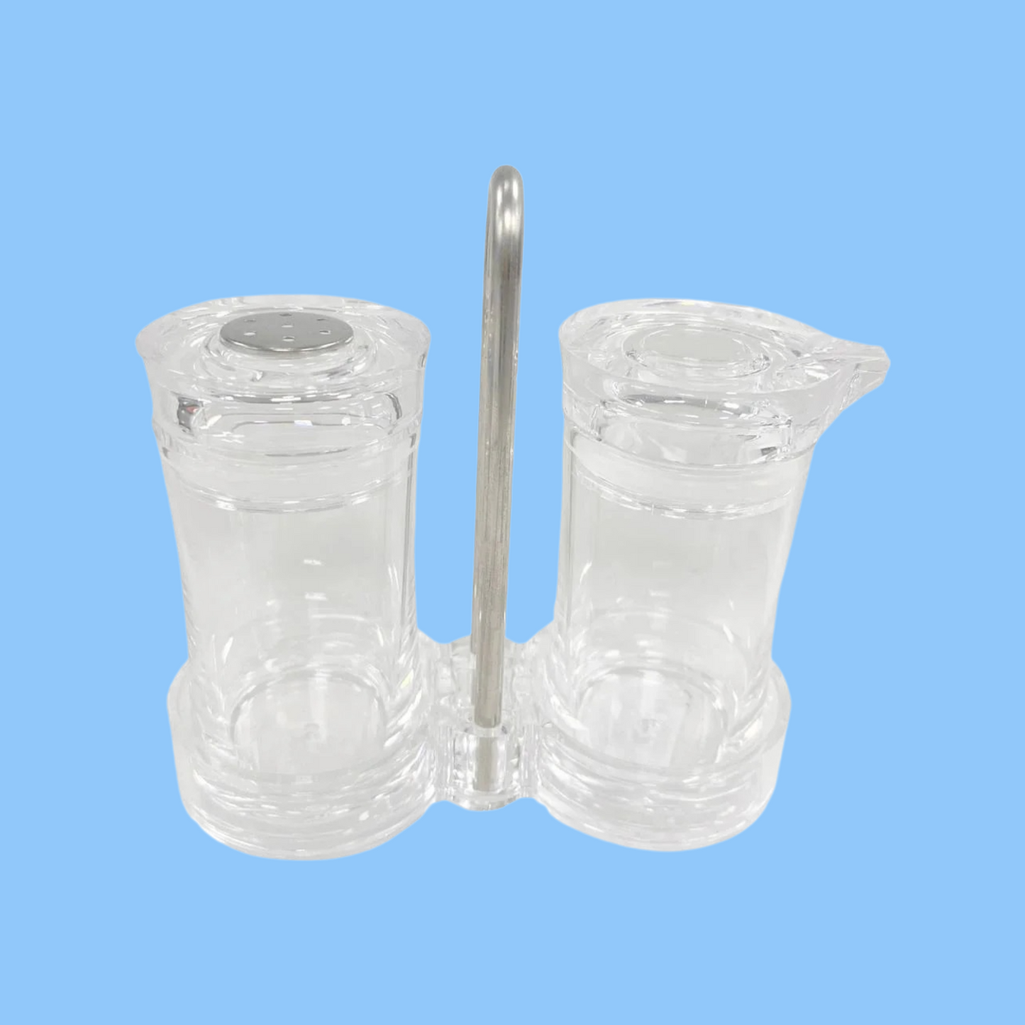 Heena's Haven Transparent Acrylic Condiment Set 14.2 cm x 6.4 cm x 4 cm