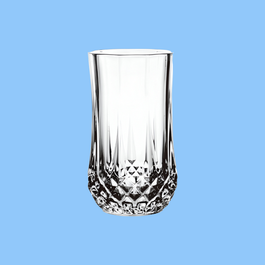Heena's Haven 6 Pieces Glass Diamond Cup 330 ml Set