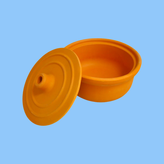 Heena's Haven Natural Non Glazed Clay Oven Casserole with Lid -Guvec