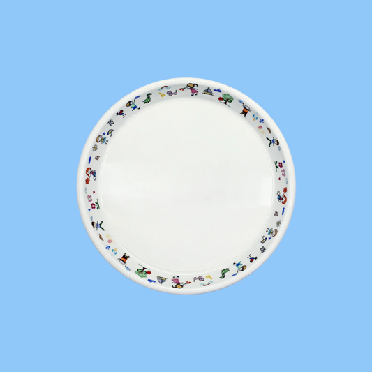 Heena's Haven Ivory Porcelain Kids Round Plate 9