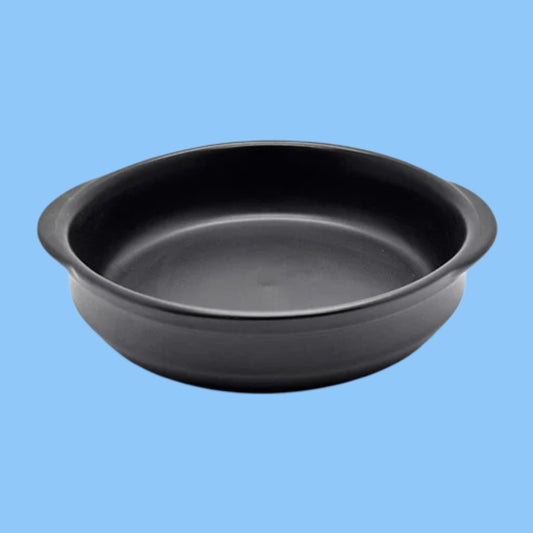 Heena's Haven Black Porcelain Direct Fire Deep Plate