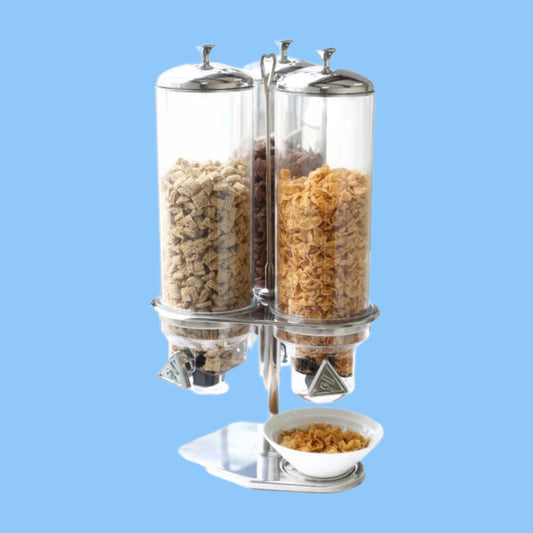 Heena's Haven Stainless Steel 4 Liters Double Cereal Dispenser