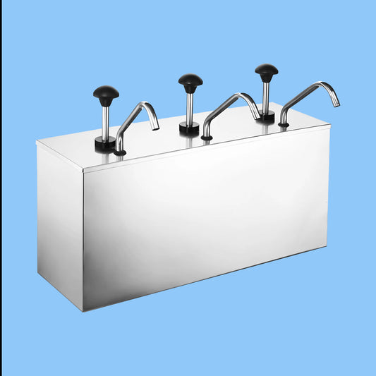 Heena's Haven Stainless Steel Triple Condiment Dispenser 3L + 3L + 3L