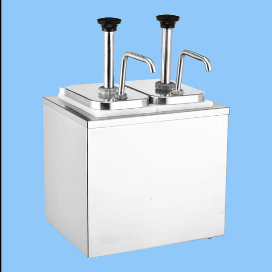 Heena's Haven Stainless Steel Double Condiment Dispenser 3L + 3L