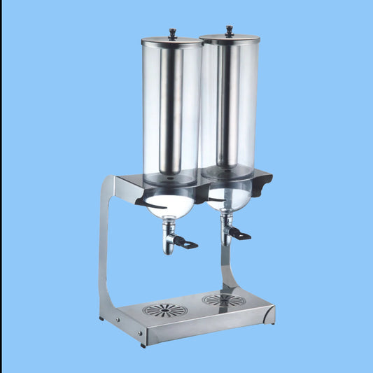 Heena's Haven Stainless Steel Double Juice Dispenser 4 + 4 Liter