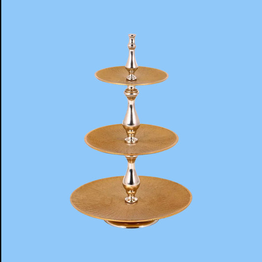 Heena's Haven Round 3 Tier Aluminum Stand 30 cm