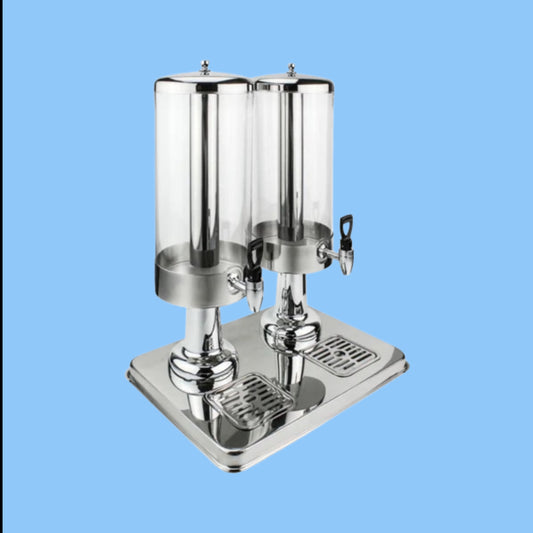 Heena's Haven Stainless Steel Double Juice Dispenser 3 + 3 Liter