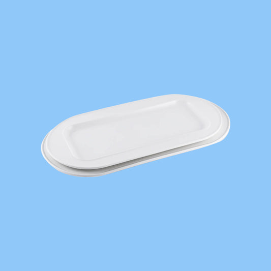 Heena's Haven Ivory Porcelain Oval Rectangular Inner Plate