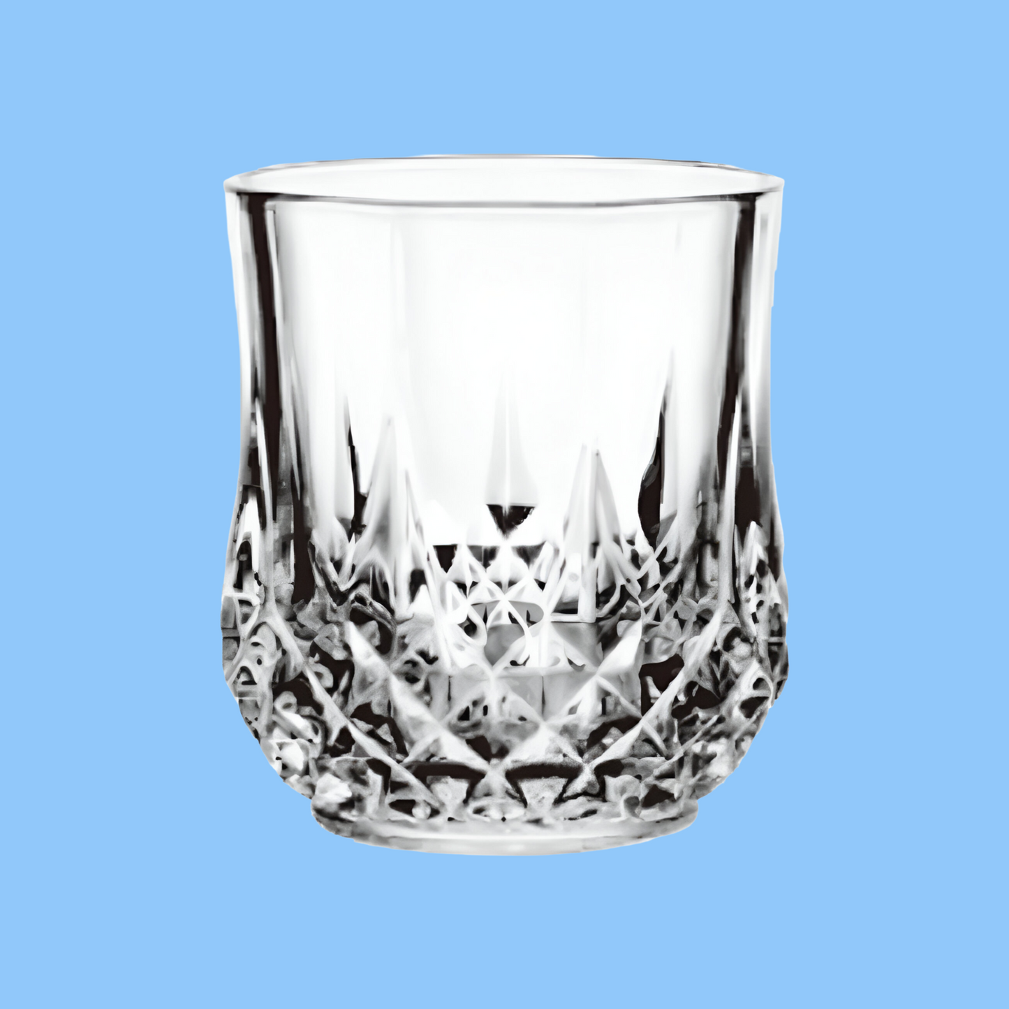 Heena's Haven 6 Pieces Glass Diamond Cup 290 ml Set