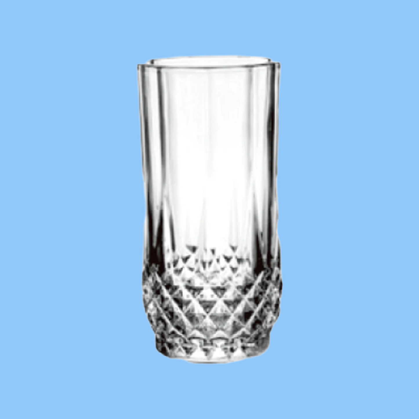 Heena's Haven 6 Pieces Glass Diamond Cup 250 ml Set