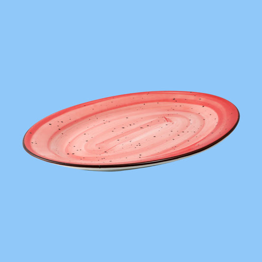 Heena's Haven Color Glaze Porcelain Oval Plate