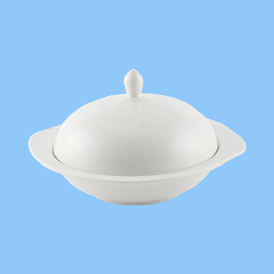 Heena's Haven Ivory Porcelain Bowl with Cover