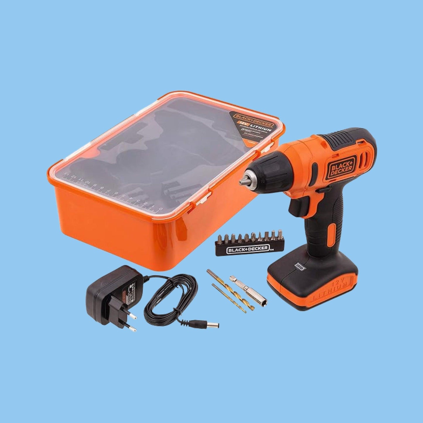 Black & Decker 12V Cordless Drill Driver Kit with 13 Bits - Heena's Haven