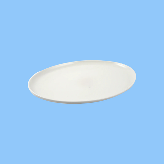 Heena's Haven Ivory Porcelain Oval Pizza Plate