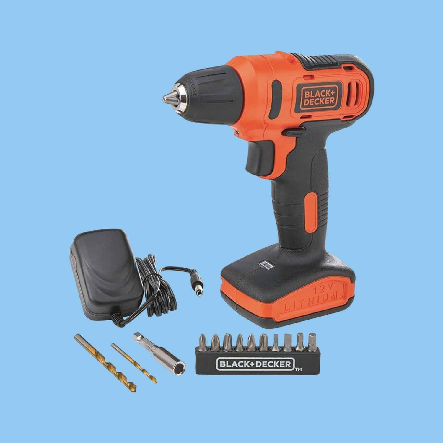 Black & Decker 12V Cordless Drill Driver Kit with 13 Bits - Heena's Haven