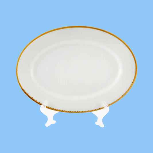 Heena's Haven Mocha Porcelain Oval Plate