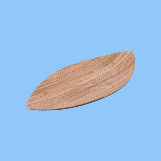 Heena's Haven Melamine Wooden Leaf Plate 12.8