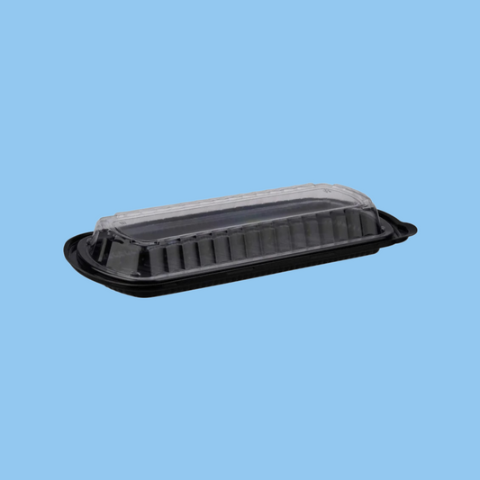 Heena's Haven Black Base Rib Container With Lid 125 Pieces - Heena's Haven