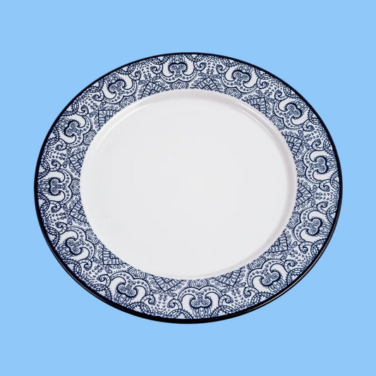 Heena's Haven Arabesque Blue Flat Plate