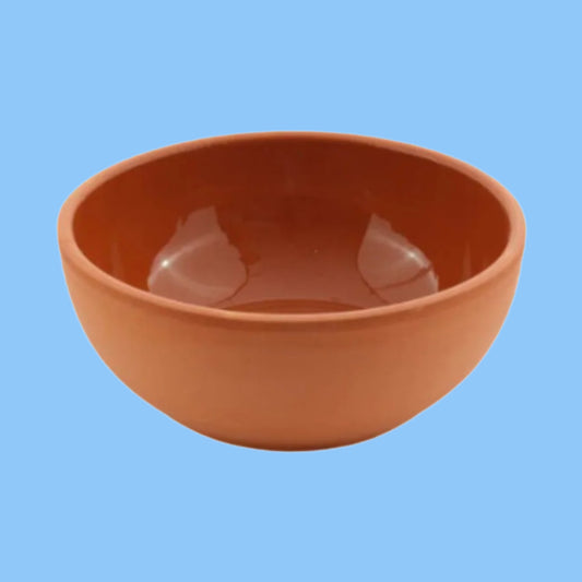 Heena's Haven Inner Glazed Clay Salad Round Bowl 1 Liter