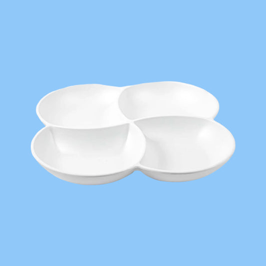 Heena's Haven Melamine Square Flower Divided Platter 26 cm