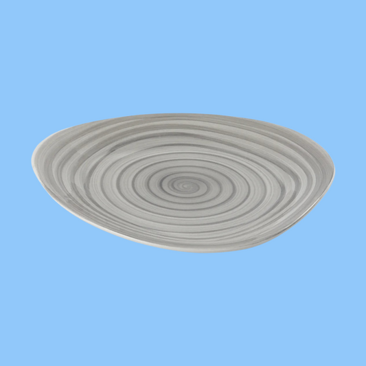 Heena's Haven Porcelain Plate 10.5" Grey