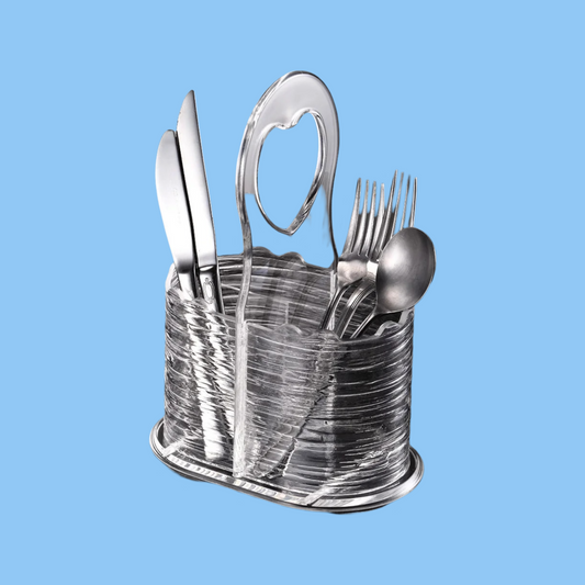 Heena's Haven Acrylic Cutlery Holder Bark Design