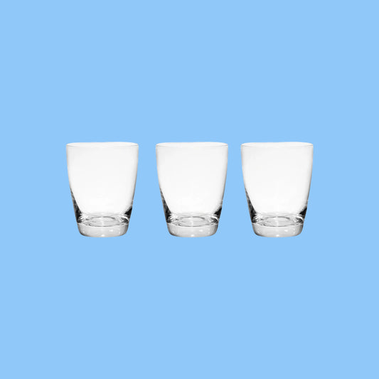 Heena's Haven 3 Piece Glass Domino Water Tumbler 27 cm Set