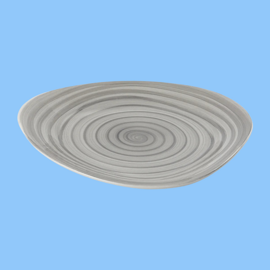 Heena's Haven Porcelain Plate 10.5" Grey
