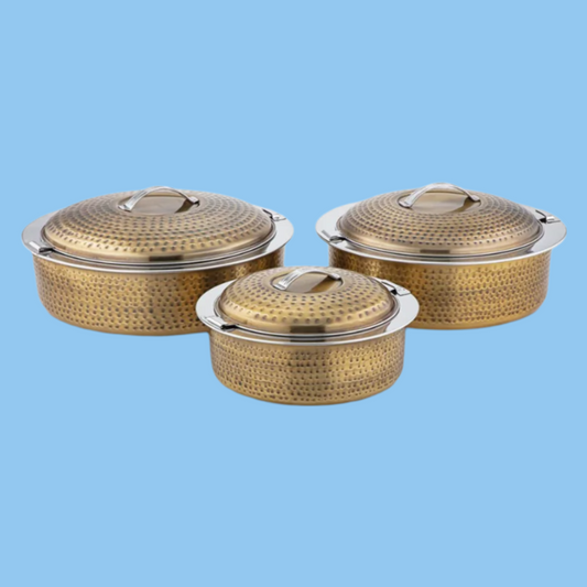 Heena's Haven 3-Piece Stainless Steel Hot Pot Set