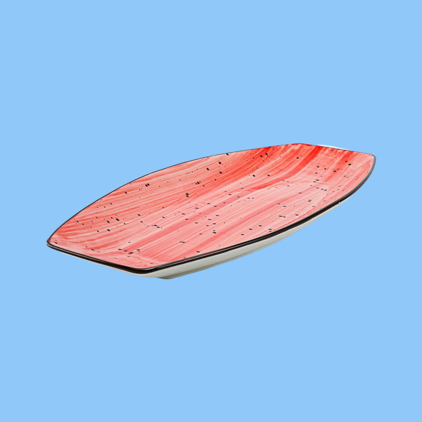 Heena's Haven Color Glaze Porcelain Boat Shape Plate