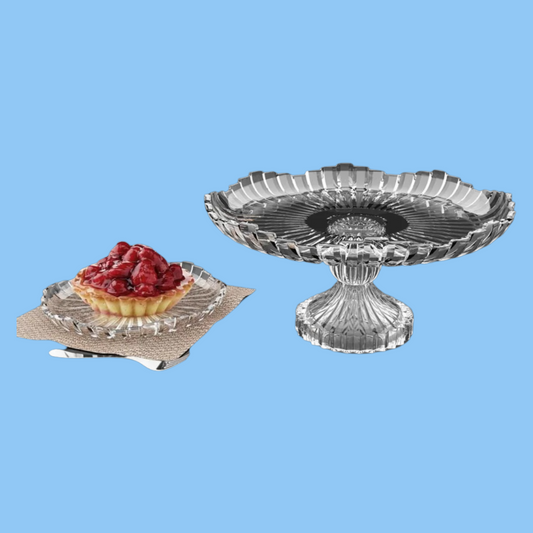 Heena's Haven 7 Piece Milan Gateau Glass Plate Set