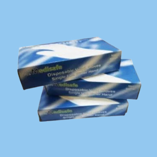 Disposable blue vinyl gloves bulk supplier for factories and institutions