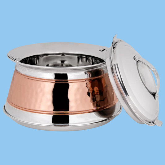 Heena's Haven Reddish brown Stainless Steel Hot Pot