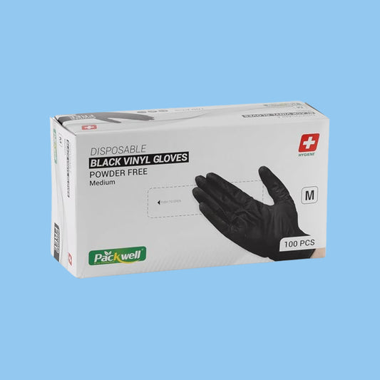 Black vinyl disposable gloves wholesale for industrial use UAE