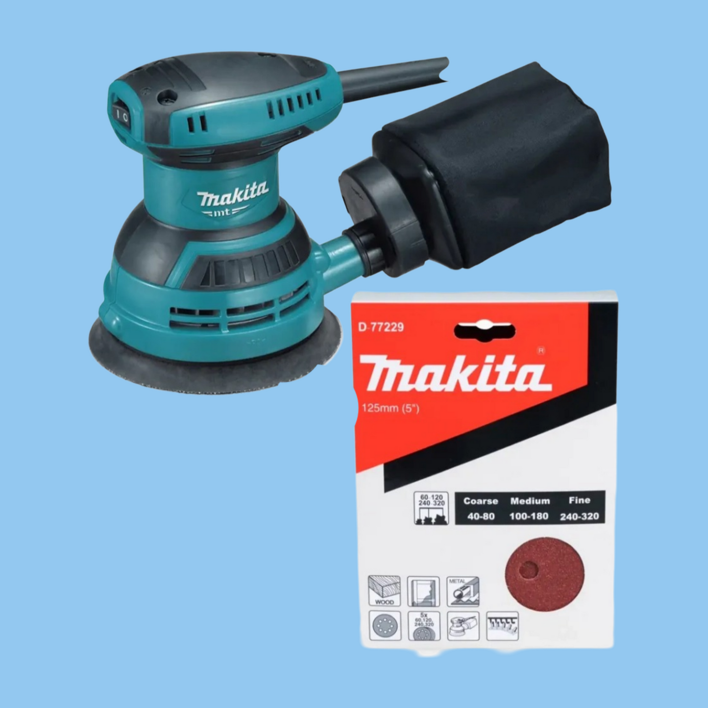 Makita Corded Random Orbit Sander, M9204B (240 W)