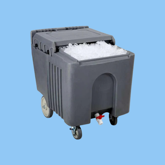 Heena's Haven Insulated Ice Caddy 110 Liter with Sliding Lid, Grey - Heena's Haven