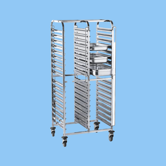 Heena's Haven 32 Piece 1/1 GN Pan Double row rack trolley 74 x 55 x 173 cm - Heena's Haven