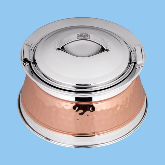 Heena's Haven Reddish brown Stainless Steel Hot Pot